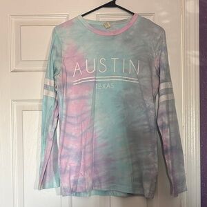 Pastel Tie-Dye Long Sleeve Top